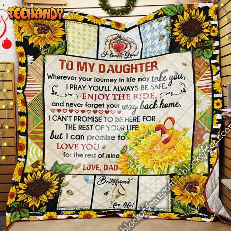 To My Daughter, Love, Dad 3D Quilt Blanket