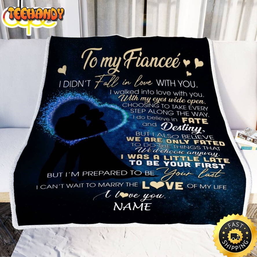 To My Fiancee  Fall In Love With You Future Wife Fiancee Blanket