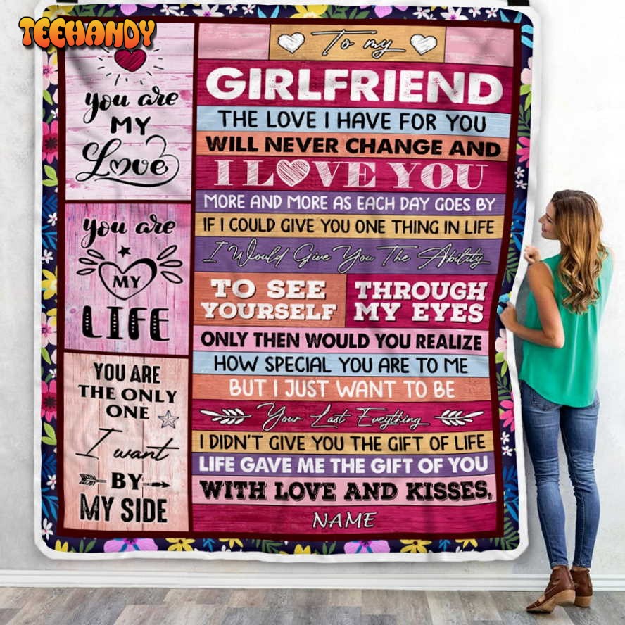 To My Girlfriend  From Boyfriend Wood I Love You More And More Oulmate Blanket