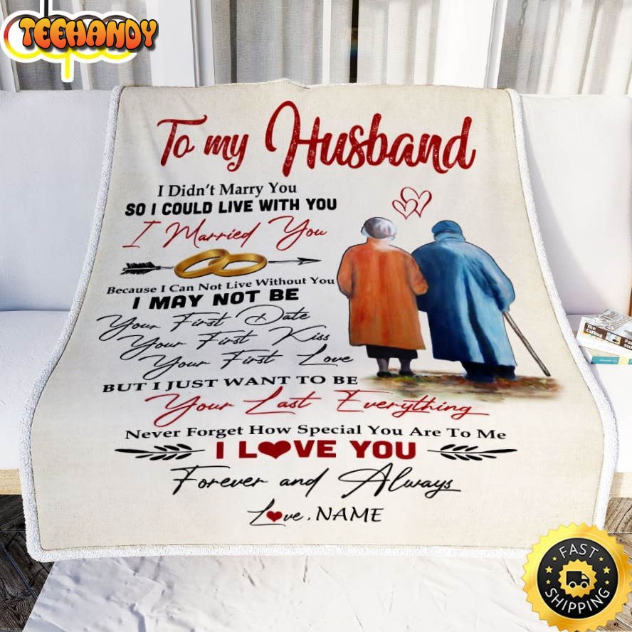 To My Husband  from Wife I Married You Husband Birthday Blanket