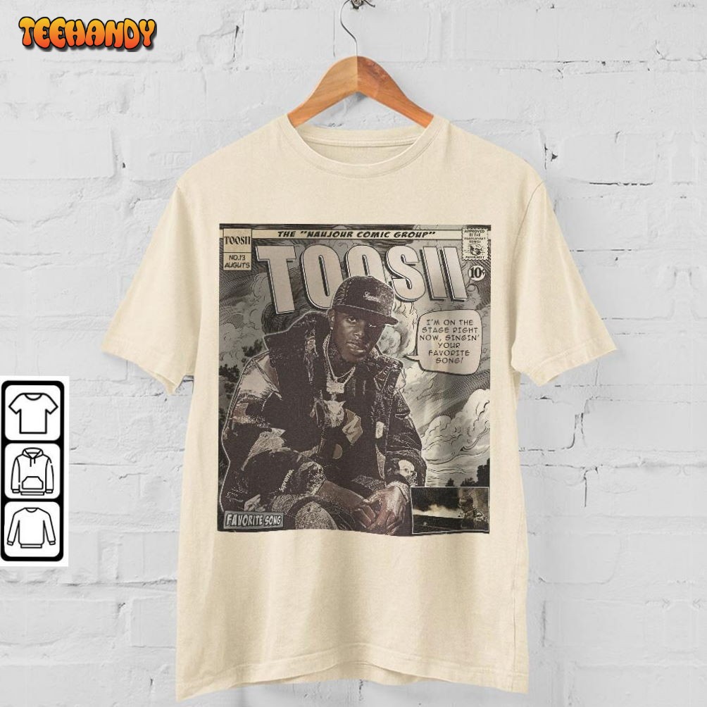 Toosii Vintage Merch Book Art Favorite Song Naujour Album Concert T Shirt