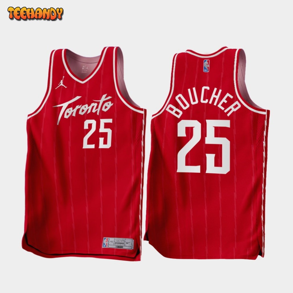 Toronto Raptors Chris Boucher 2022-23 Red Earned Edition Jersey