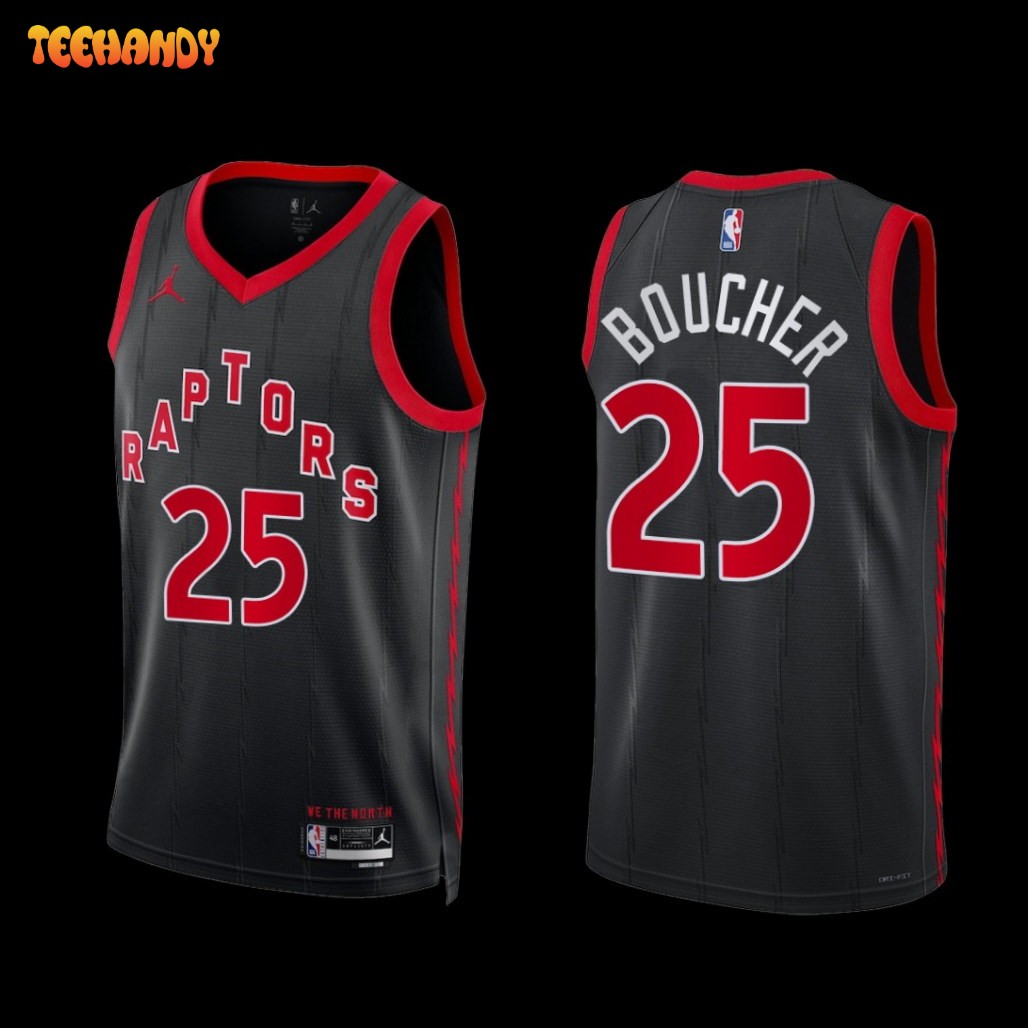 Toronto Raptors Chris Boucher 2022-23 Statement Edition Jersey Black