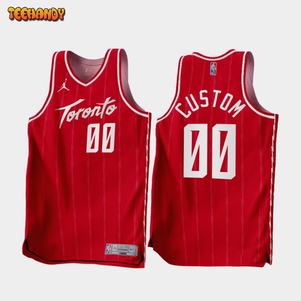 Toronto Raptors Custom 2022-23 Red Earned Edition Jersey