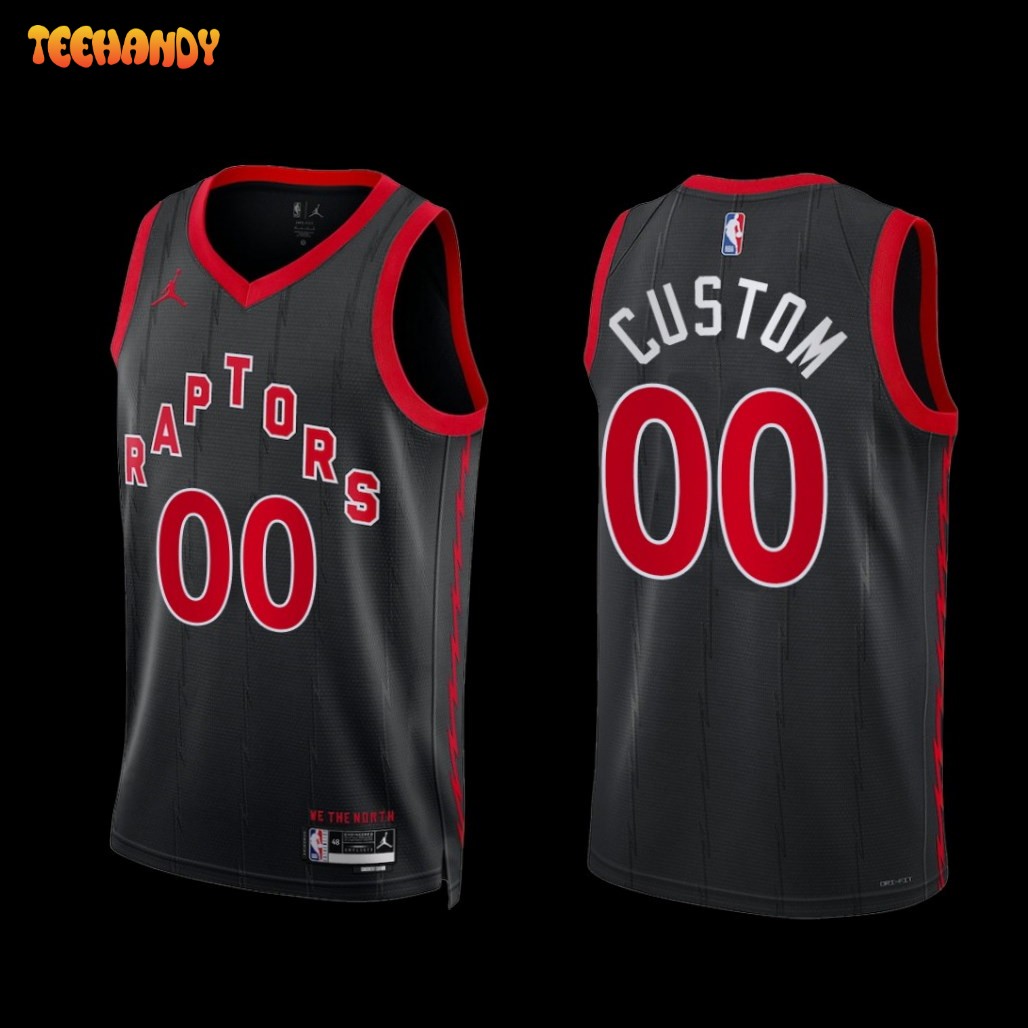 Toronto Raptors Custom 2022-23 Statement Edition Jersey Black