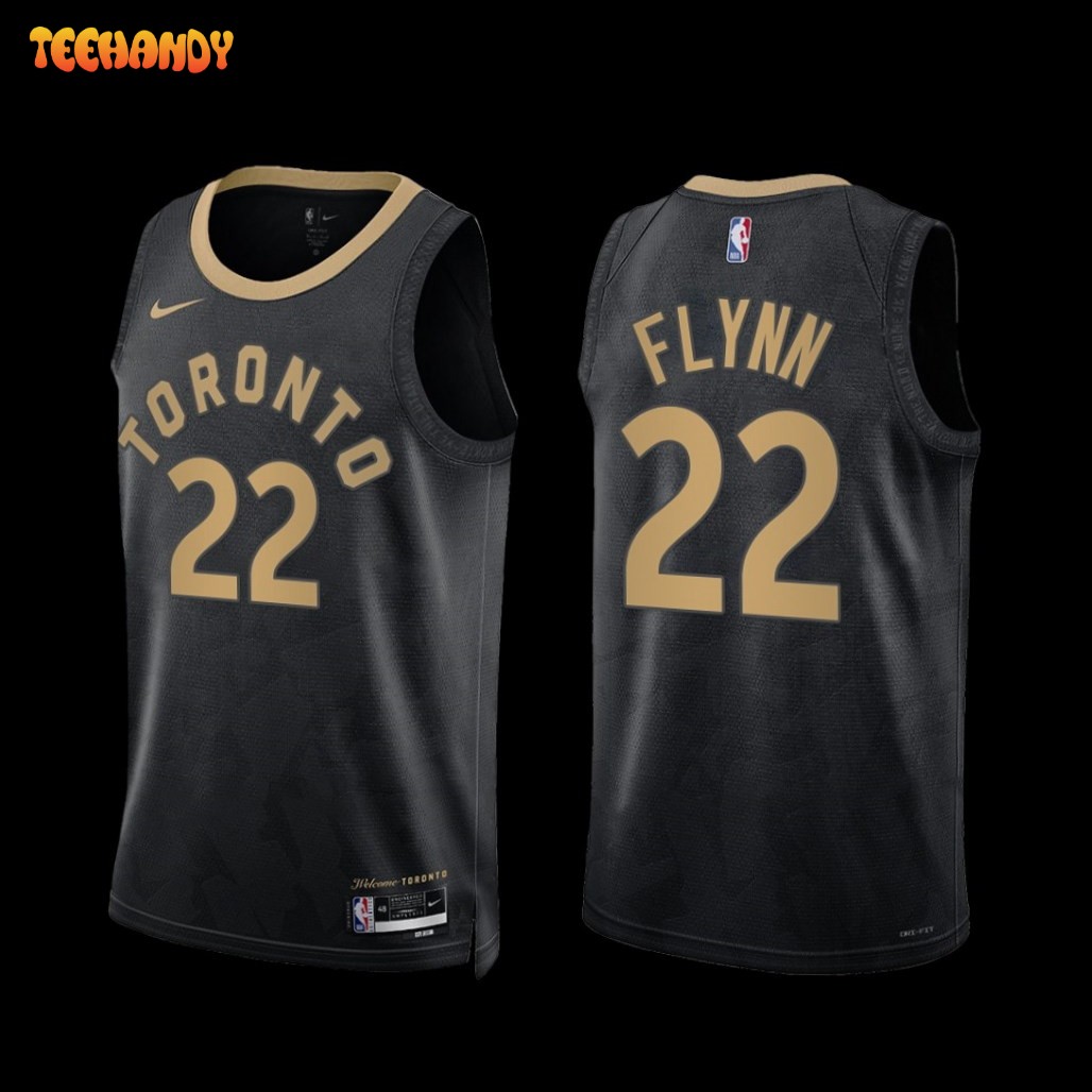 Toronto Raptors Malachi Flynn 2022-23 City Edition Jersey Black