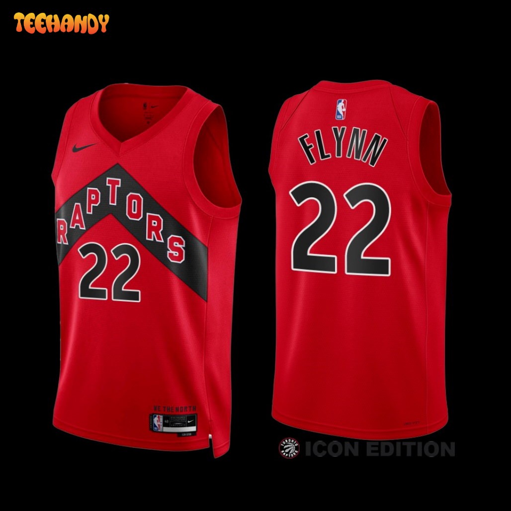 Toronto Raptors Malachi Flynn 2022-23 Red Icon Edition Jersey