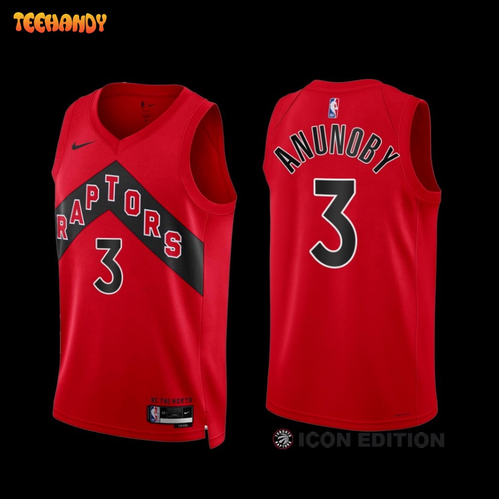 Toronto Raptors OG Anunoby 2022-23 Red Icon Edition Jersey