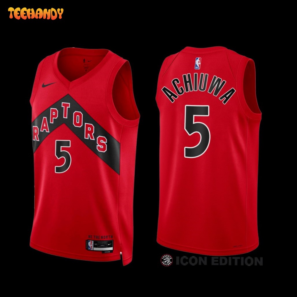 Toronto Raptors Precious Achiuwa 2022-23 Red Icon Edition Jersey