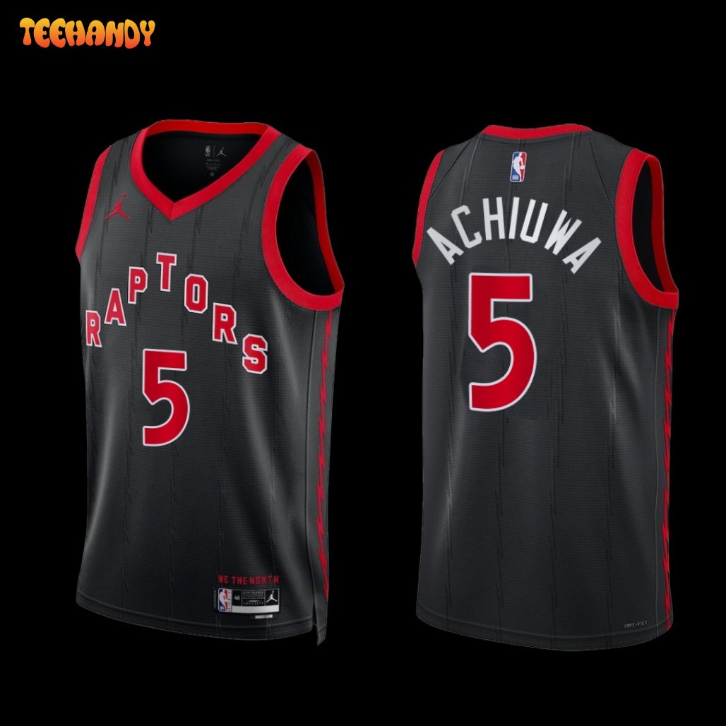 Toronto Raptors Precious Achiuwa 2022-23 Statement Edition Jersey Black