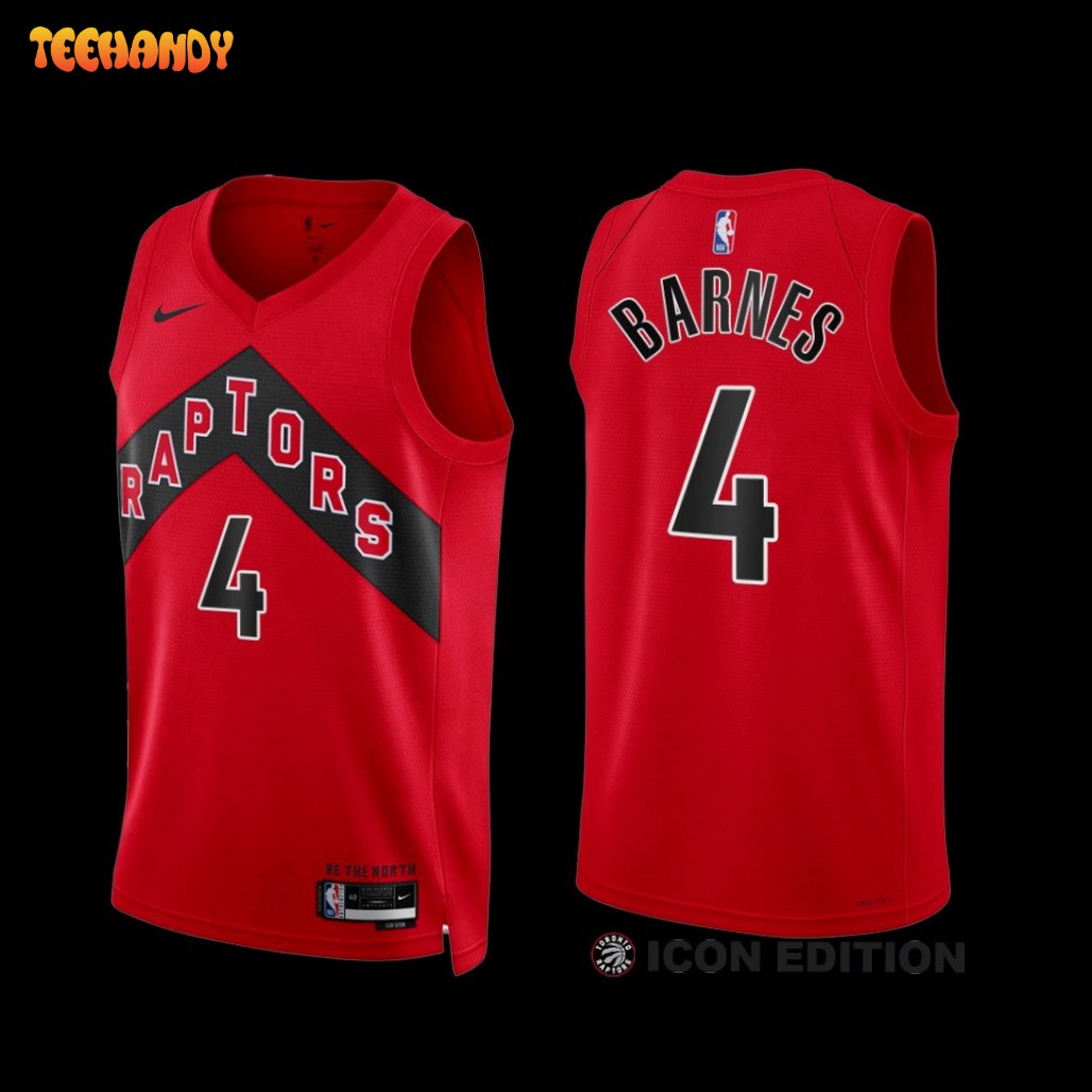 Toronto Raptors Scottie Barnes 2022-23 Red Icon Edition Jersey