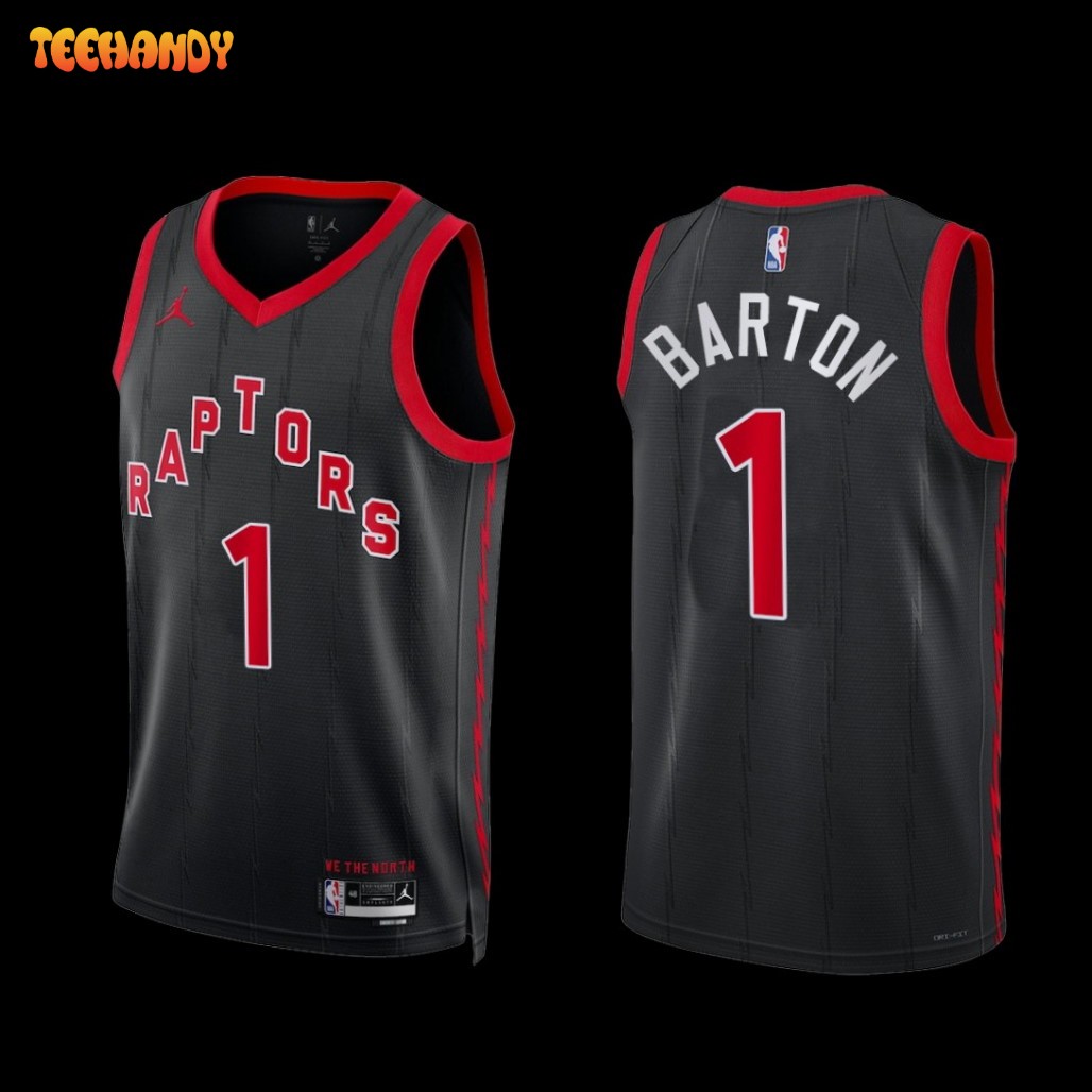 Toronto Raptors Will Barton 2022-23 Black Statement Edition Jersey