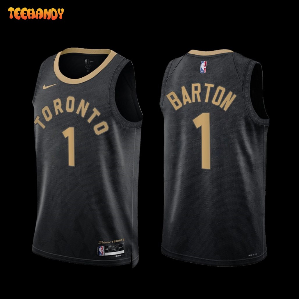 Toronto Raptors Will Barton 2022-23 City Edition Jersey Black