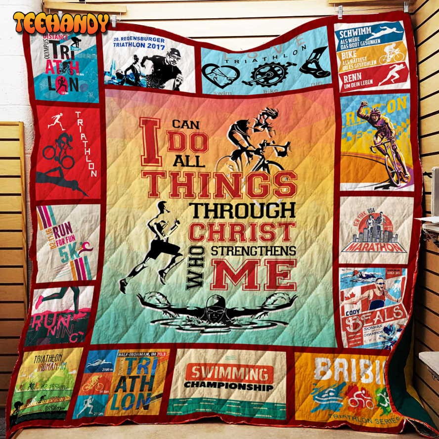 Triathlon Quilt Blanket