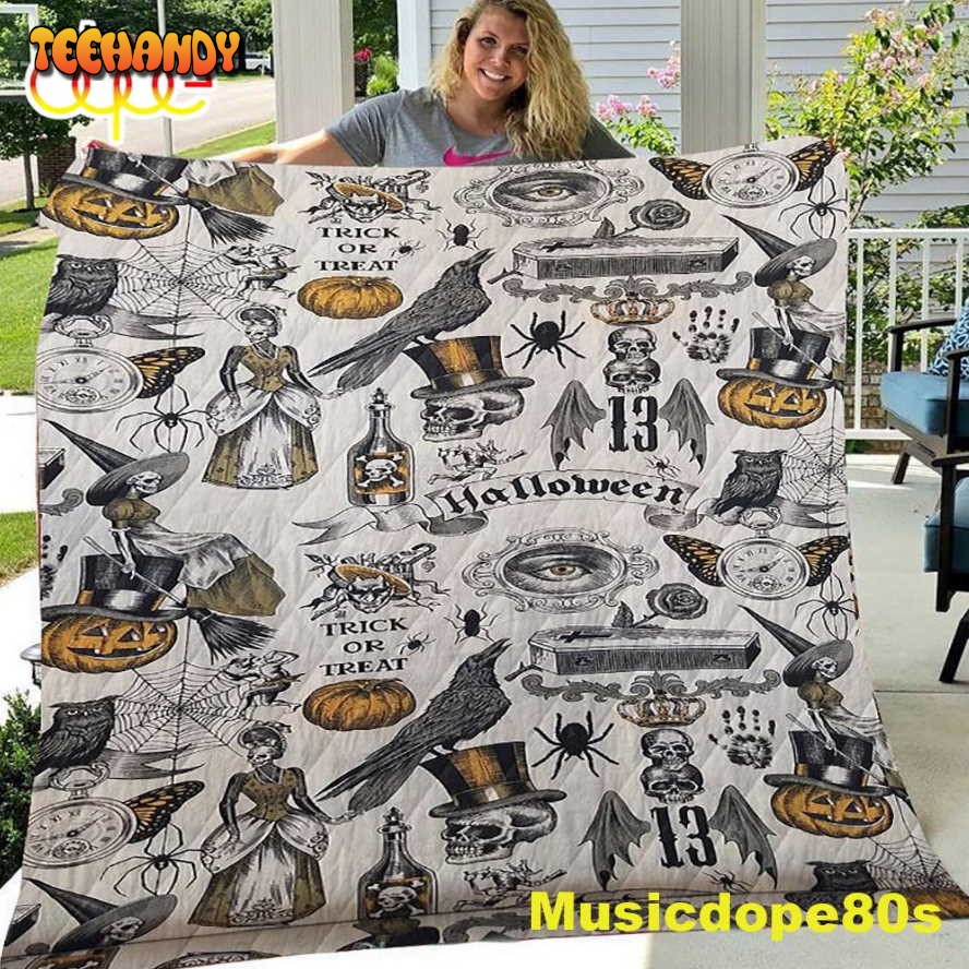 Trick Or Treat Halloween Character Pumpkin Blanket