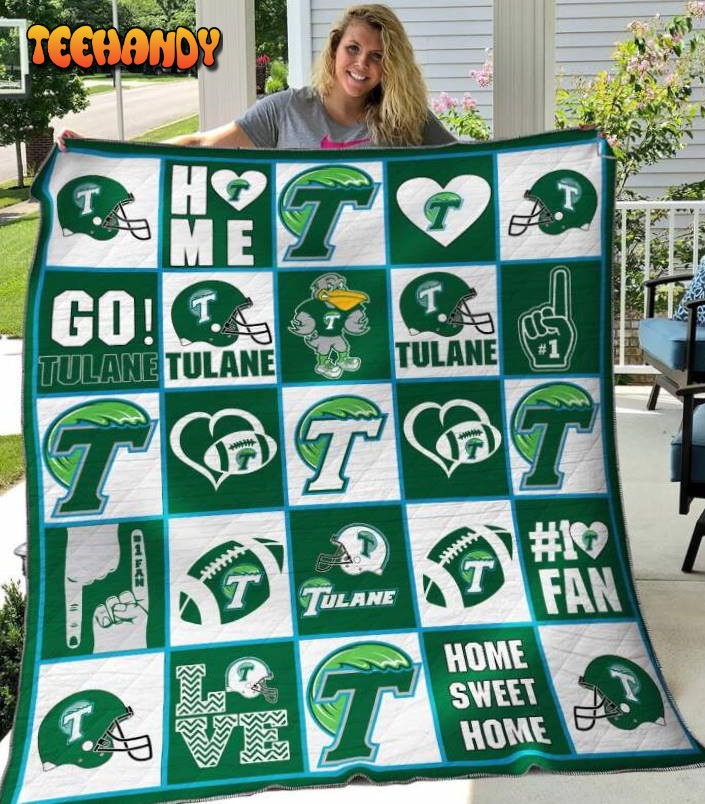 Tulane Green Wave 3D Customized Quilt Blanket