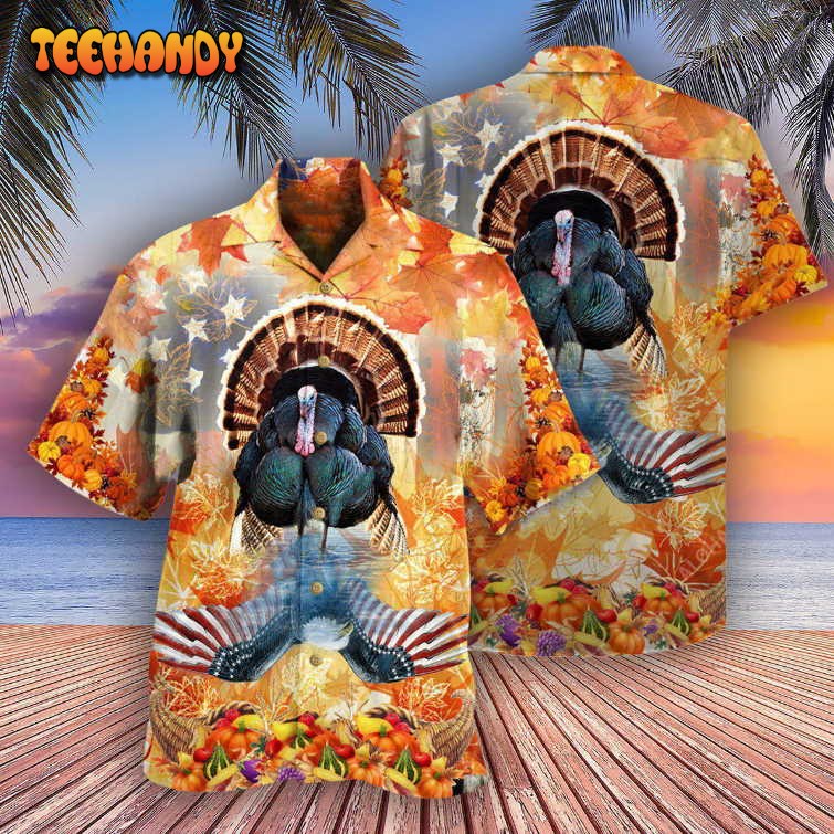 Turkey Love Autumn Love America Hawaiian Shirt