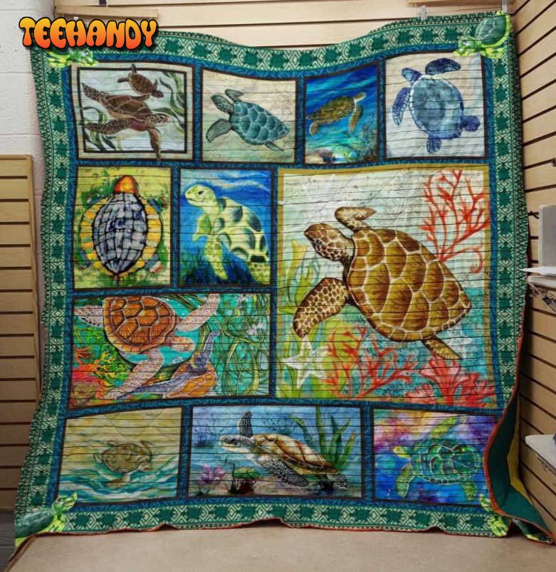 Turtle 3D Customized Quilt Blanket