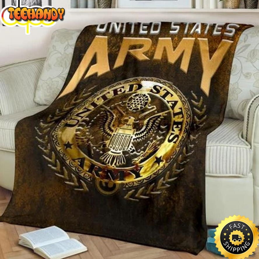 United State Army Proud Fleece Throw Blanket