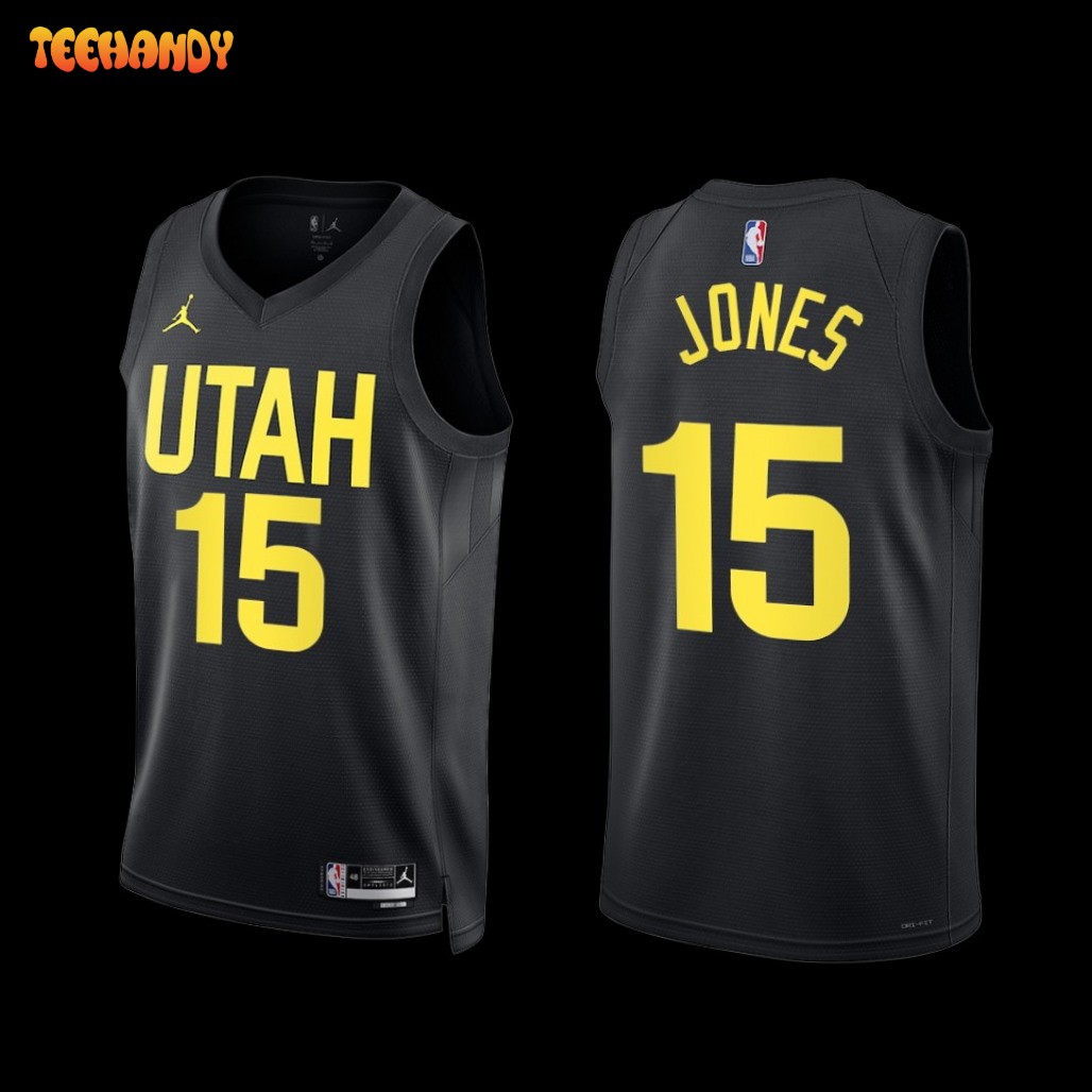 Utah Jazz Damian Jones 2022-23 Statement Edition Jersey Black