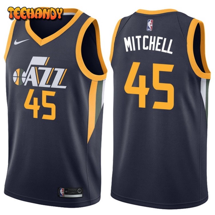 Utah Jazz Donovan Mitchell Navy Icon Jersey