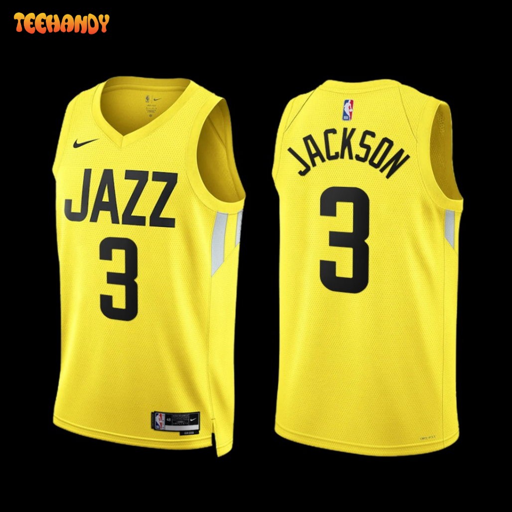 Utah Jazz Frank Jackson 2022-23 Icon Edition Jersey Yellow Swingman