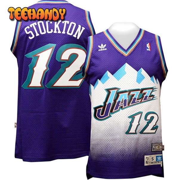 Utah Jazz John Stockton Purple Throwback Jersey