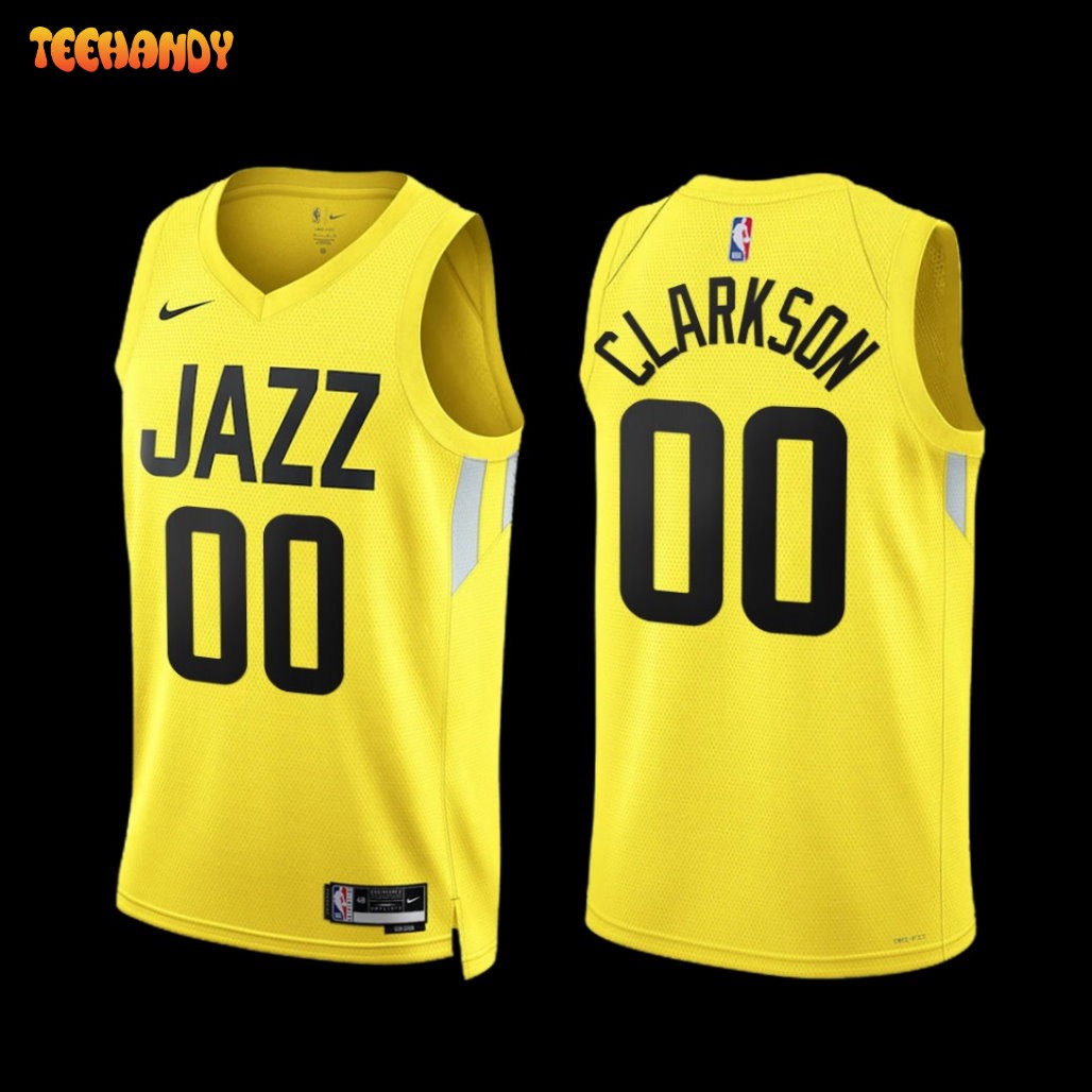 Utah Jazz Jordan Clarkson 2022-23 Icon Edition Jersey Yellow