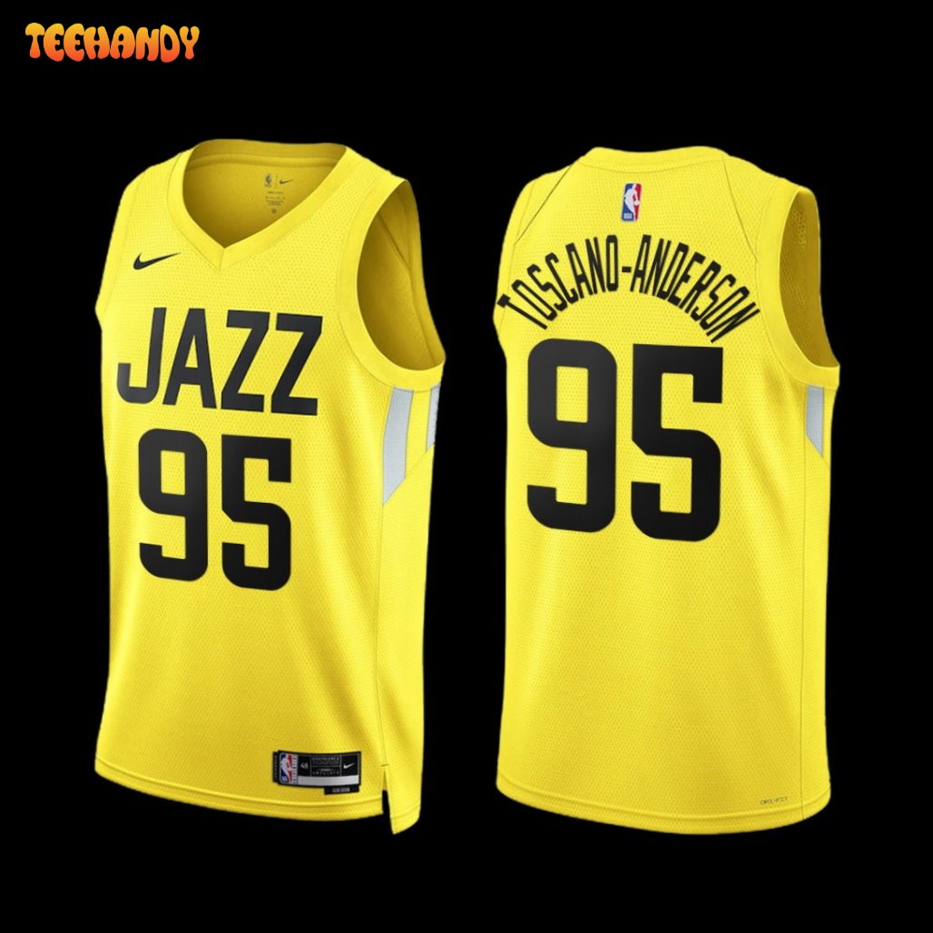 Utah Jazz Juan Toscano-Anderson 2022-23 Icon Edition Jersey Yellow