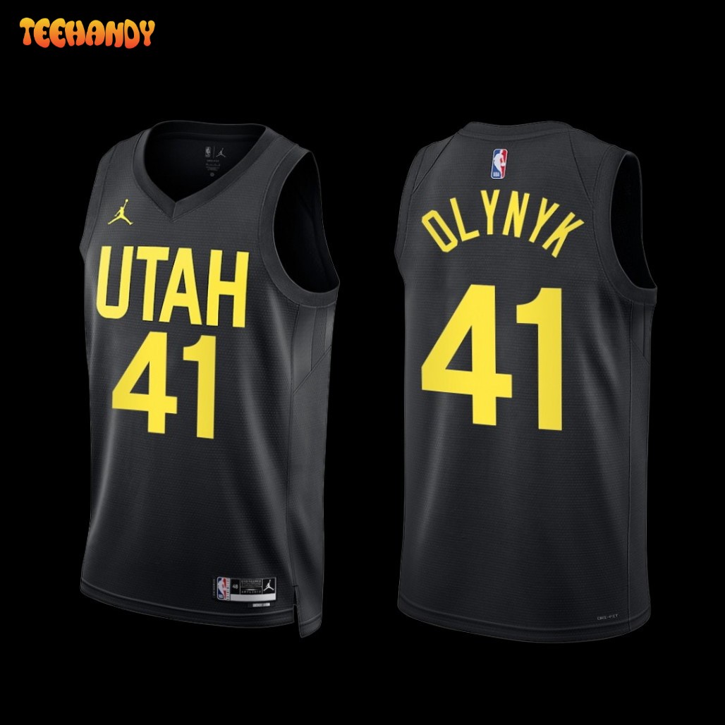 Utah Jazz Kelly Olynyk 2022-23 Statement Edition Jersey Black