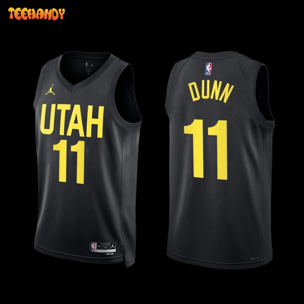 Utah Jazz Kris Dunn 2022-23 Statement Edition Jersey Black