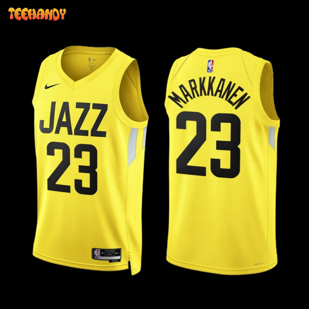 Utah Jazz Lauri Markkanen 2022-23 Icon Edition Jersey Yellow