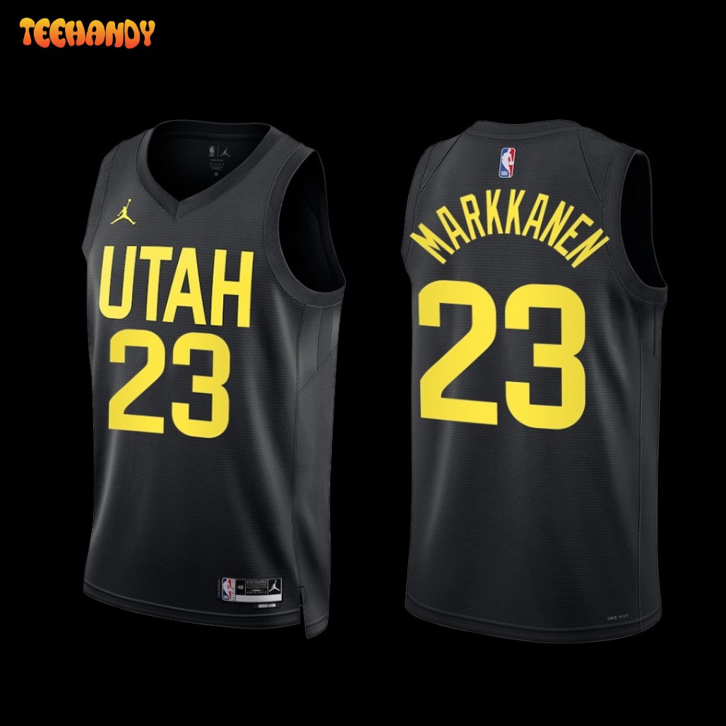 Utah Jazz Lauri Markkanen 2022-23 Statement Edition Jersey Black