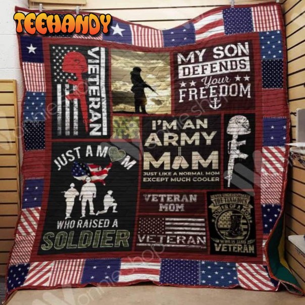 Veteran Mom 3D Customized Quilt Blanket