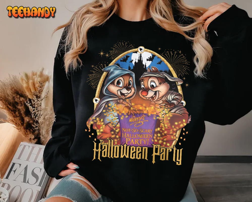 Vintage Chip and Dale Disney Halloween, Mickey’s Not So Scary Party Sweatshirt