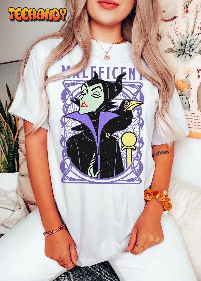 Vintage Disney Villains Sleeping Beauty Maleficent Old School Poster Shirt