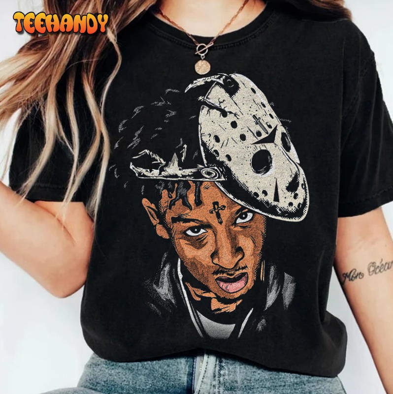 Vintage Style Bootleg 21 Savage Rap T-Shirt, Rapper Singer Shirt