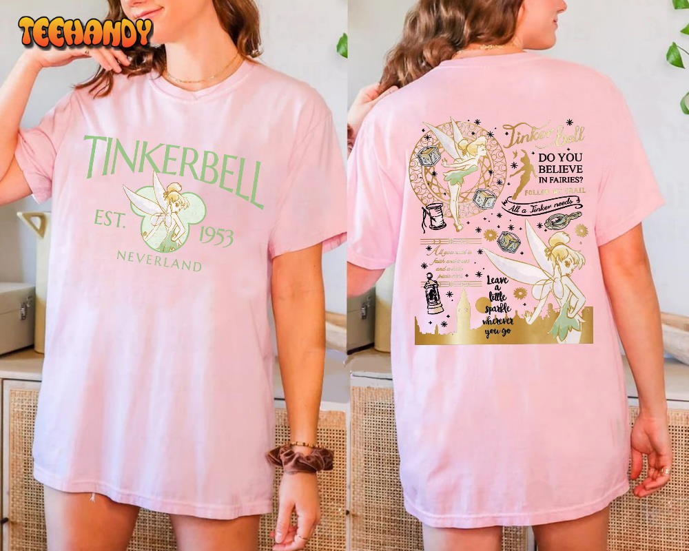 Vintage Tinkerbell Shirt, Disney Tinkerbell 1953 Neverland Shirt