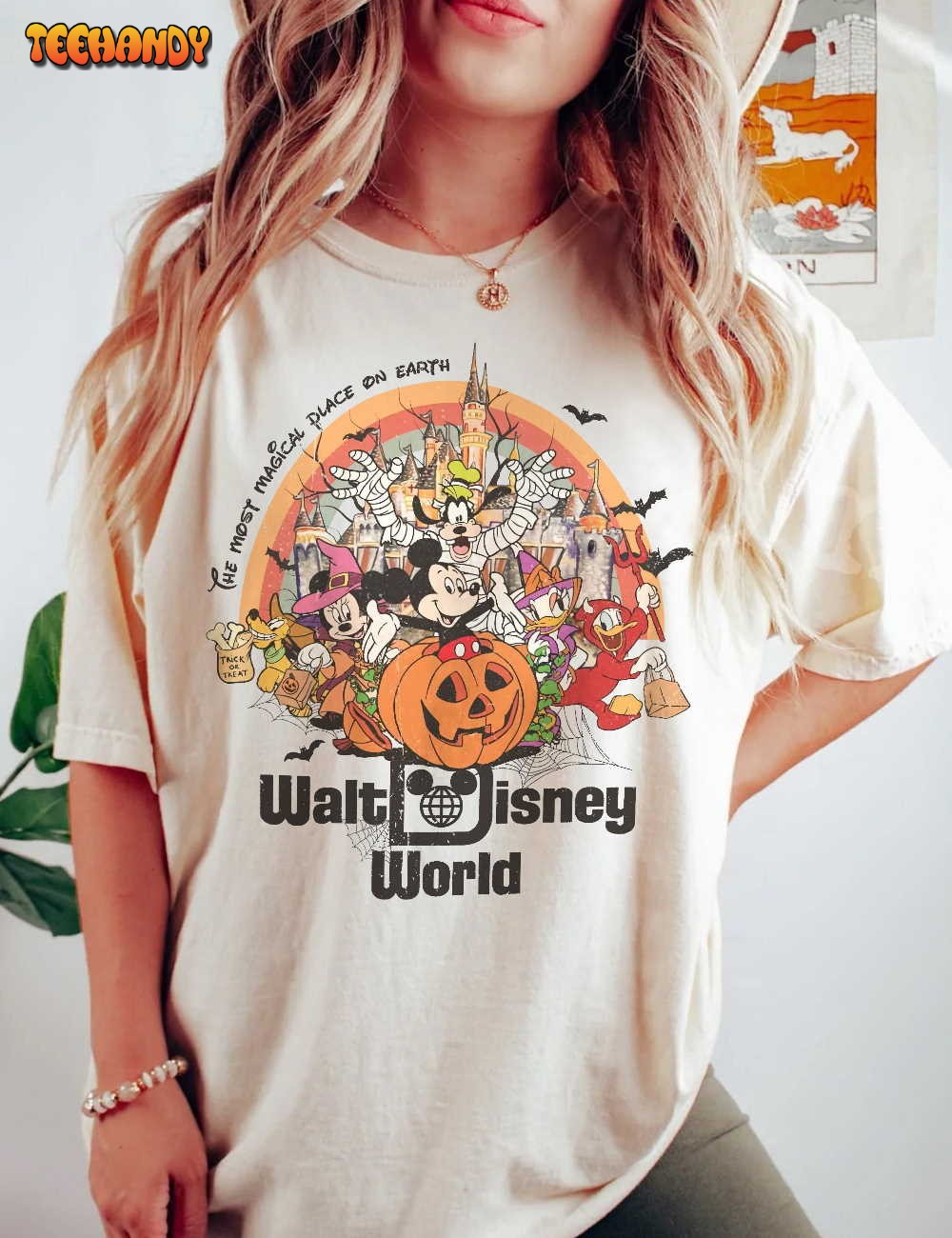 Vintage Walt Disney World Halloween Shirt, Mickey and Friends Halloween Shirts