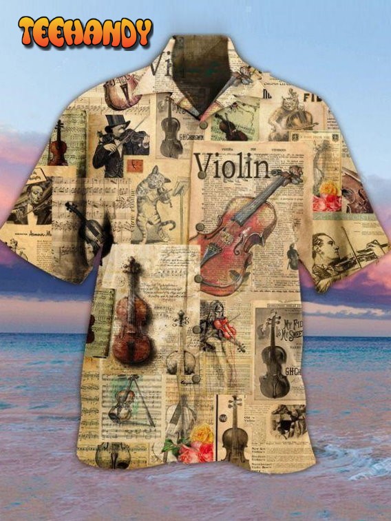 Violin Love Life Style Vintage Style Hawaiian Shirt