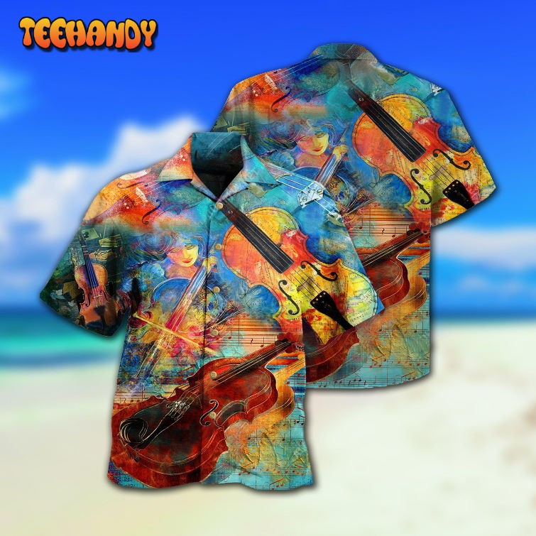 Violin Music Abstract Hawaiian Shirt