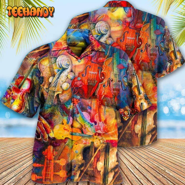 Violin Music Is My Soul Mix Color Hawaiian Shirt