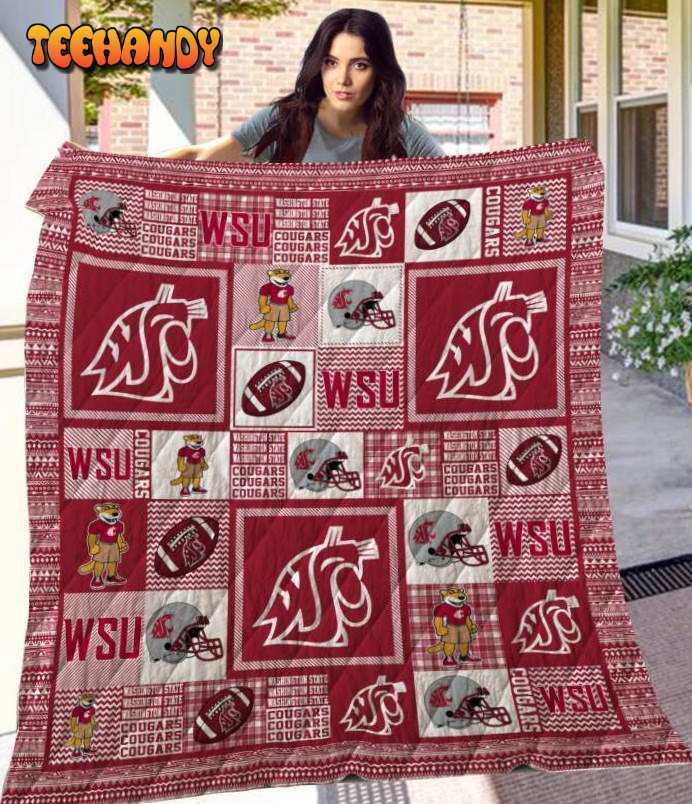 Washington State Cougars 3D Customized Quilt Blanket