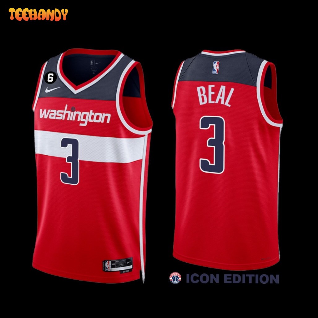 Washington Wizards Bradley Beal 2022-23 Icon Edition Jersey Red