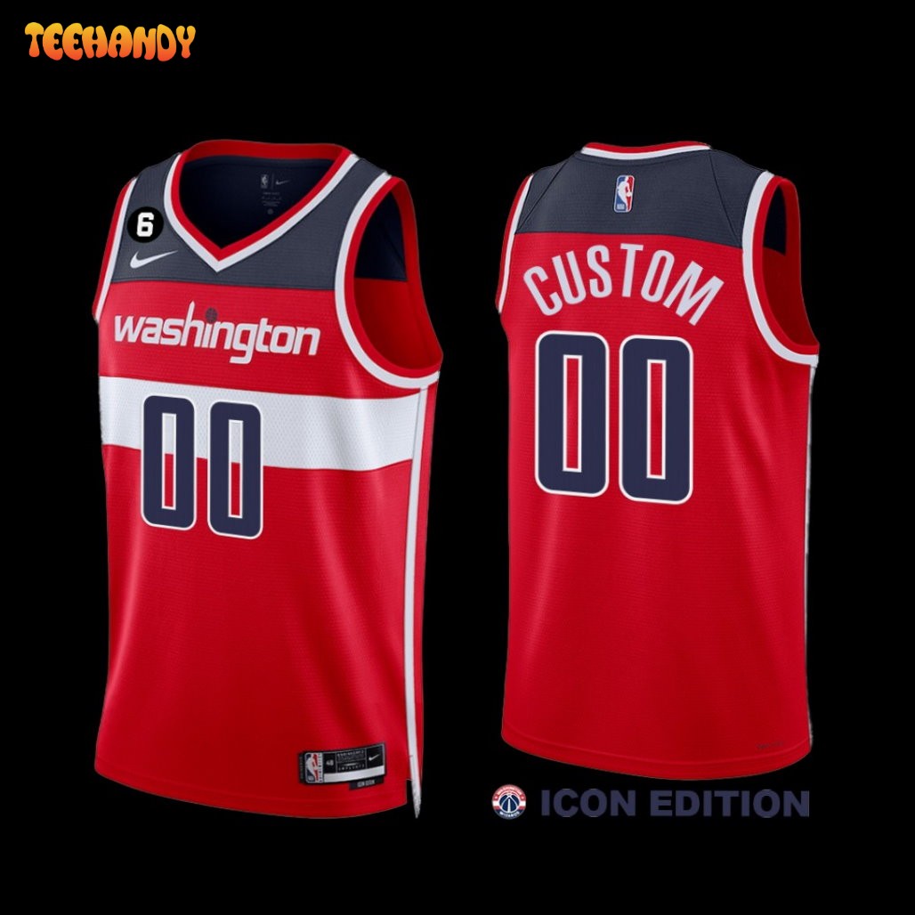 Washington Wizards Custom 2022-23 Icon Edition Jersey Red