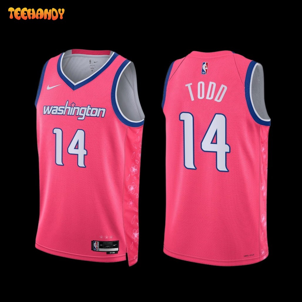 Washington Wizards 14 Isaiah Todd 2022-23 Cherry Blossom City Pink