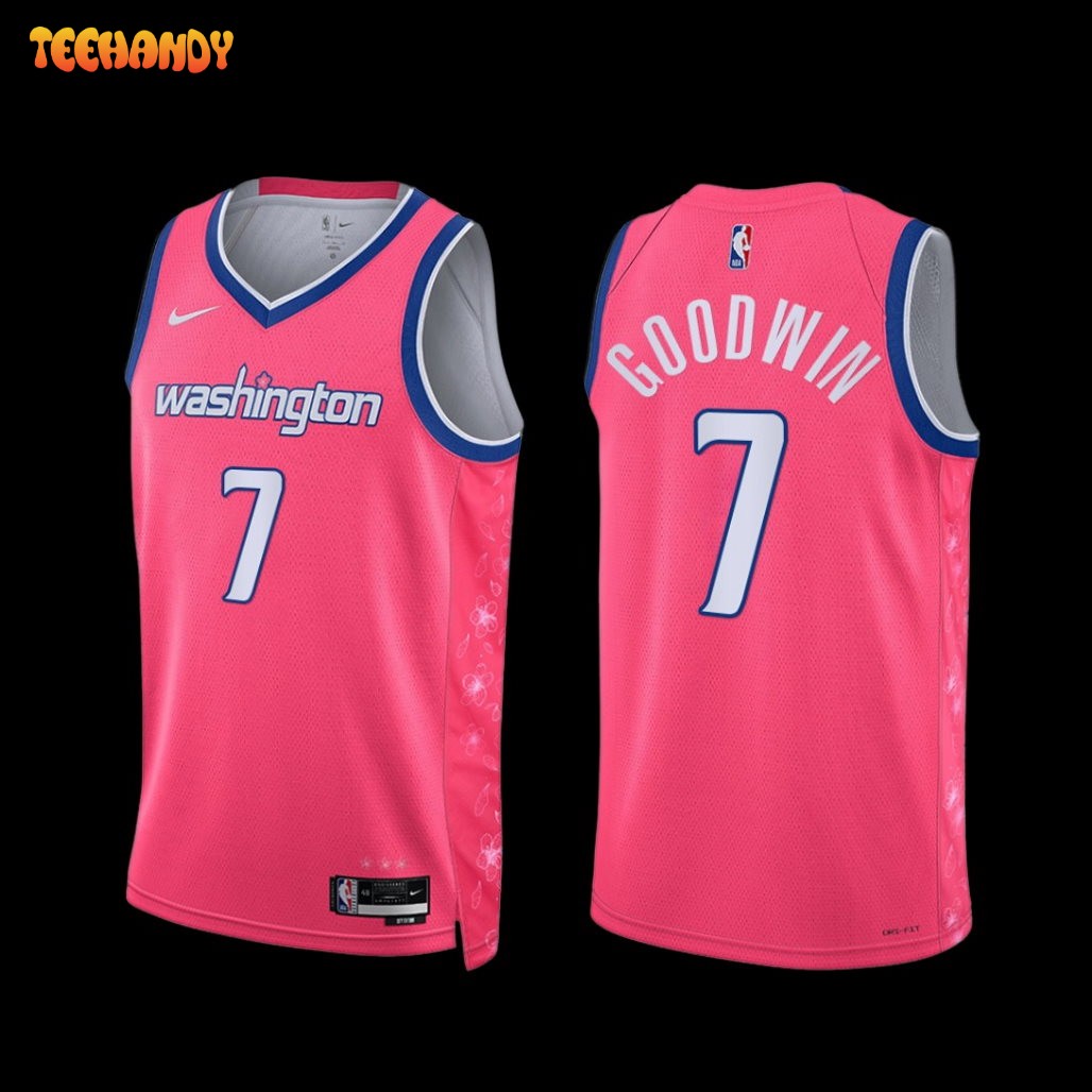 Washington Wizards Jordan Goodwin 2022-23 City Edition Cherry Blossom Jersey Pink