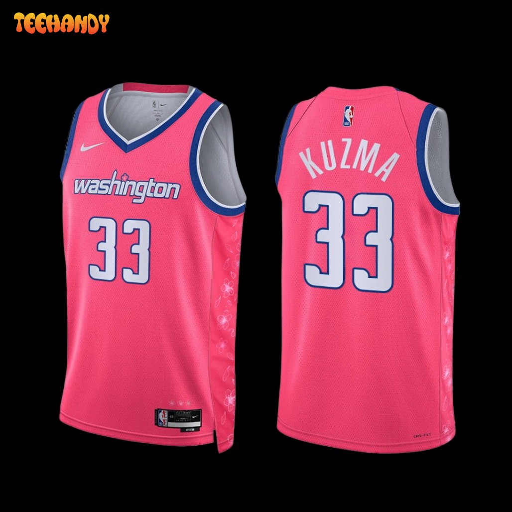 Washington Wizards Kyle Kuzma 2022-23 City Edition Cherry Blossom Jersey  Pink