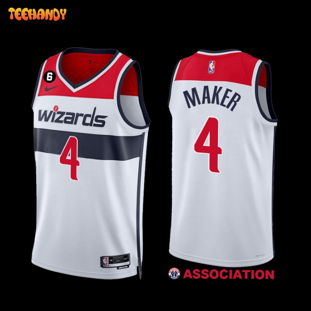 Washington Wizards Makur Maker 2022-23 Association Edition Jersey White