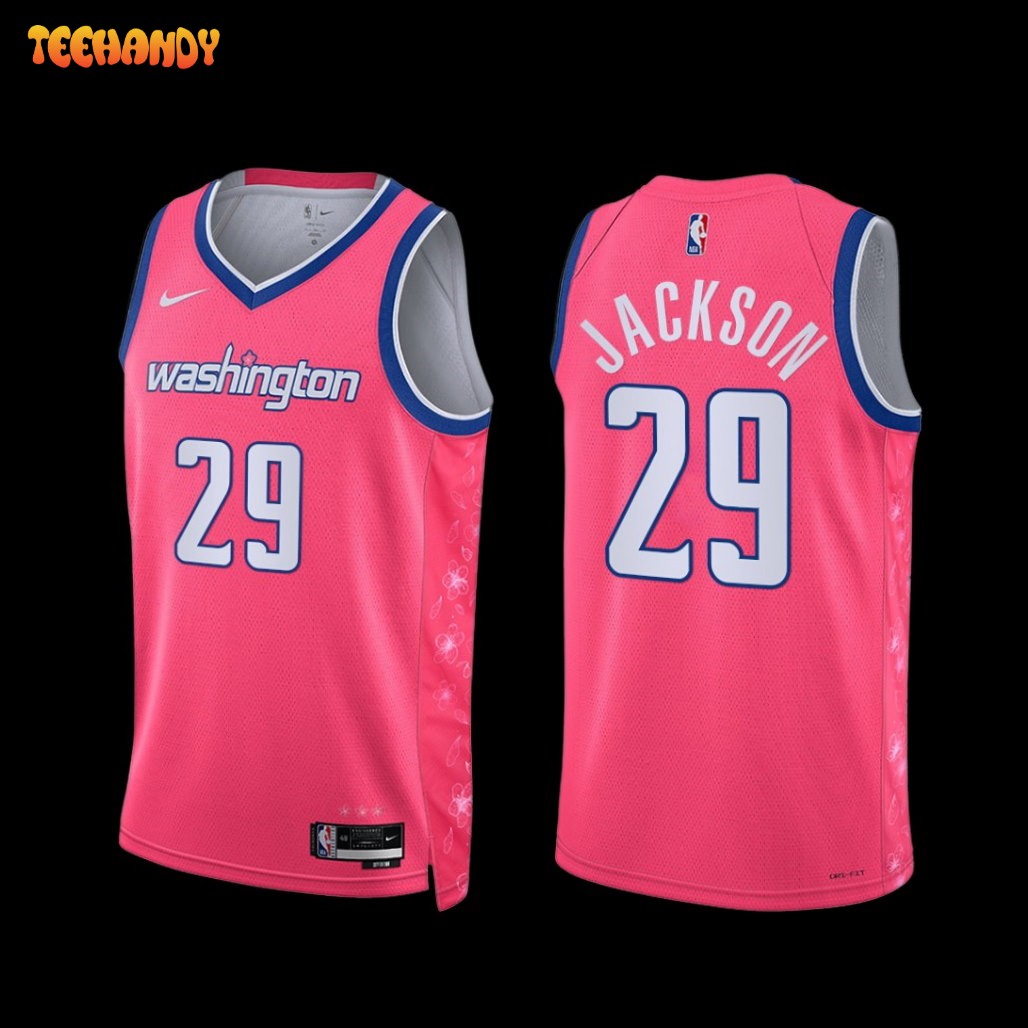 Washington Wizards Quenton Jackson 2022-23 City Edition Jersey Pink